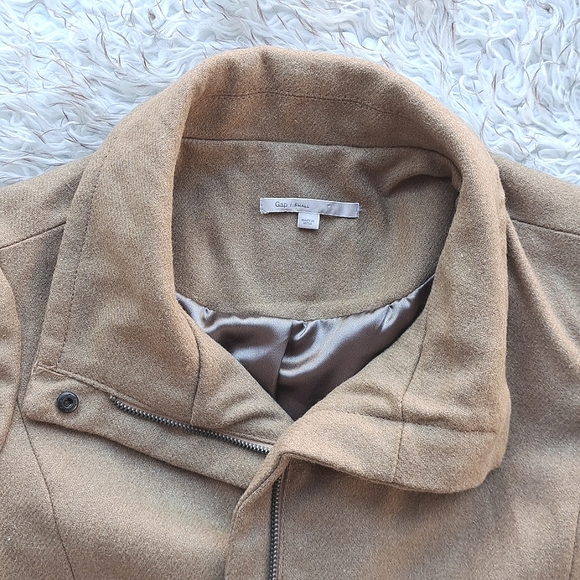 Gap Women's Small Classic Tan Beige Wool Coat Jacket Size S EUC - Picture 10 of 14